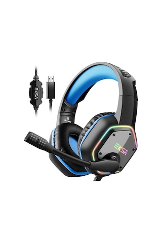 Eksa E1000 Gaming Kulaklık Oyuncu Kulaklığı 7.1 Surround RGB Led USB Bağlantı & Mikrofon ZORE-257893
