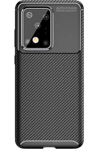 Samsung Galaxy Uyumlu S20 Ultra Kilif Karbon Silikon Case 417936171