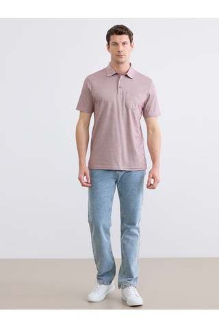 Lcwaıkıkı Classic Bordo Polo Yaka Kısa Kollu Cepli Erkek Tişört