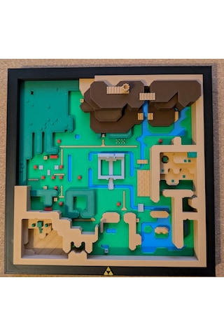 Zelda A Link To The Past Map Baskı Tablo Çerceve