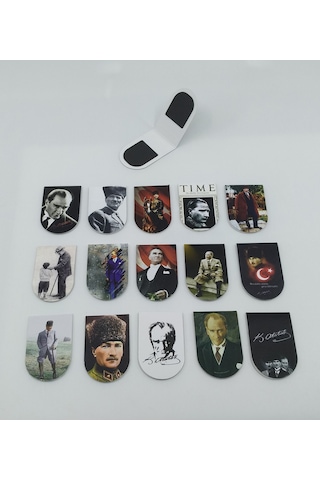 Giftsturkiye Kitap Ayracı İçi Mıknatıslı Ufak Ebat Atatürk