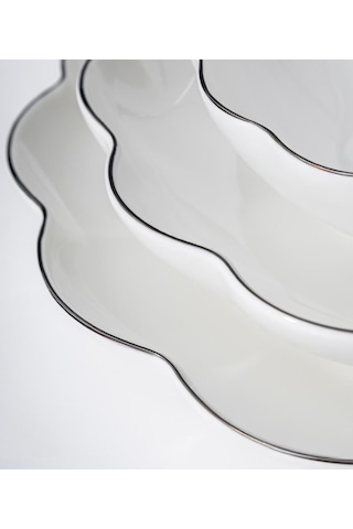 Maxx Doria Livia Platinum 12 Kişilik 58 Parça Yemek Takımı Pa2094 Beyaz