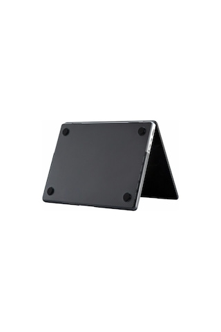 Arabulalaca Macbook Uyumlu Air 13 Inç A3449 M5 Çipli 2026 Mor Mat Doku Kılıf Hardcase Karbon Siyah