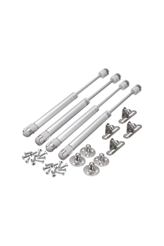 Kalite Dolap Gazlı Kapak Makas Piston 4 Lü Set Frenli 100n Gri