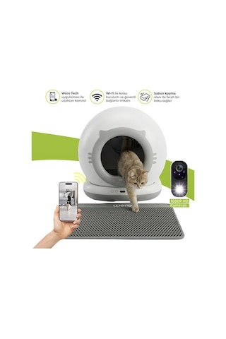 Wero Akıllı Kedi Tuvaleti Max Kameralı Versiyon Clb Maxcam 252-53004.01