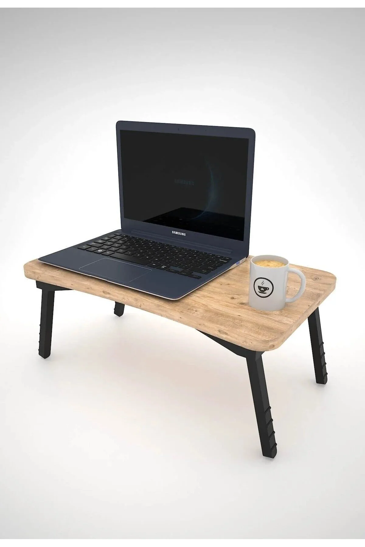 Laptop Sehpası Seyyar Kahvaltı Masası Katlanır Çalışma Sehpası Atlantik Çam Atlantik Çam