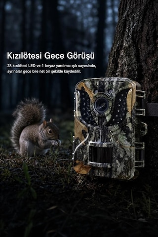 Premium A04 Kamuflaj Av Kamerası Aksiyon Kamerası Açık Alan Çekim Cihazı Avcılık Aracı