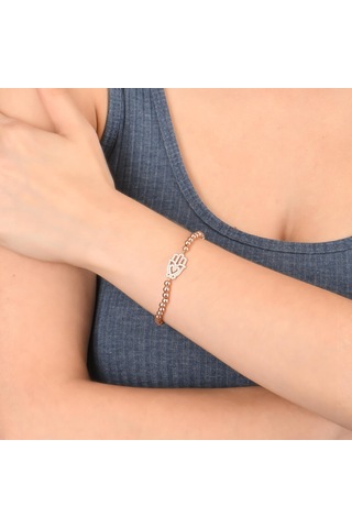 Zirkon Taşlı Pırlanta Montür Rose Altın Kaplama Toplu Strech Fat