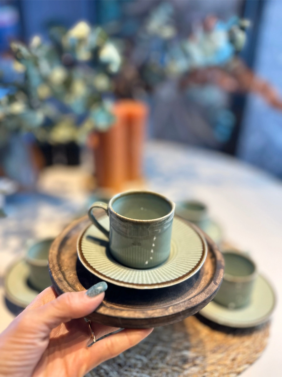 Kütahya Adl12kt730p03 Adler Yeşil Kahve Fincanı Yeşil