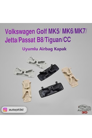 Autopit 3d Volkswagen Golf Mk5/ Mk6/mk7/jetta/passat B8/tiguan/cc Uyumlu Airbag Kapak Airbag Kapak