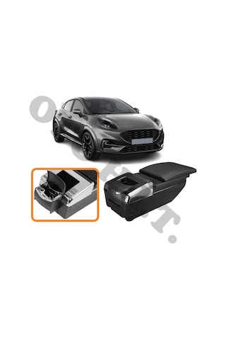 Ford Puma Uyumlu Bardaklıklı Lüks Kol Dayama Kolçak Siyah İthal.