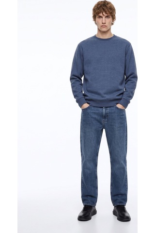 Limon Mavi Erkek Relaxed Sweatshirt L6wm-swt9518 Indigo Melanj