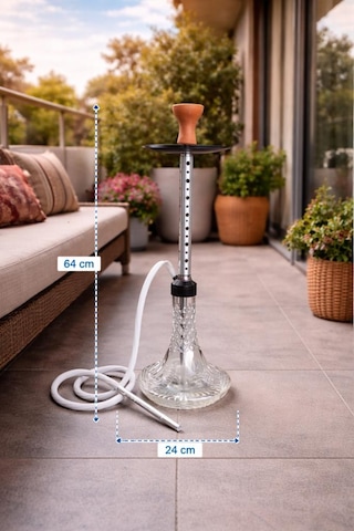 Lüks Cam Nargile 64 Cm Büyük Boy Kristal Şişe Modern Tasarım Nargile Seti