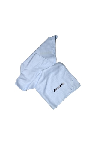 Pierre Cardin Mavi Çok Amaçlı %100 Pamuklu Müslin Bebek Battaniyesi 303745 Mavi