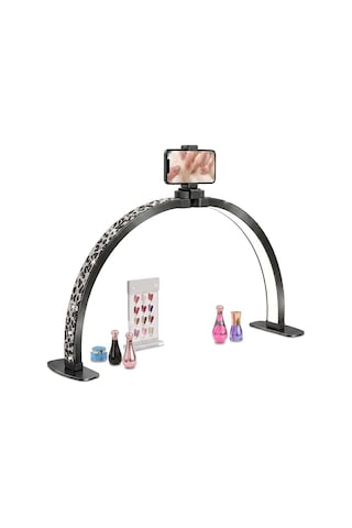 Trled F-700a 70cm Zebra Desenli Katlanabilir Masaüstü Manikür Ve Protez Tırnak Lambası Standart