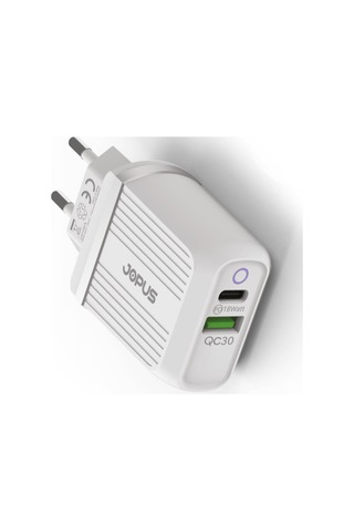 Jopus Lightning Type-C Micro Qualcom 3.0 18 Watt Yüksek Hızlı Şarj Başlığı JO-PD01 Pdshot Beyaz