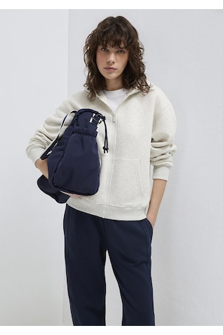 Mavi - Mavi Logo Nakış Detaylı Kapüşonlu Bej Sweatshirt 1s10532-85576 Bej