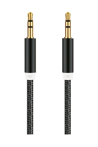 Iphone Samsung Xiaomi Huawei Oppo Uyumlu Örme 3,5mm Aux Çelik Örgü Araç Ev Müzik Video Ses Kablosu