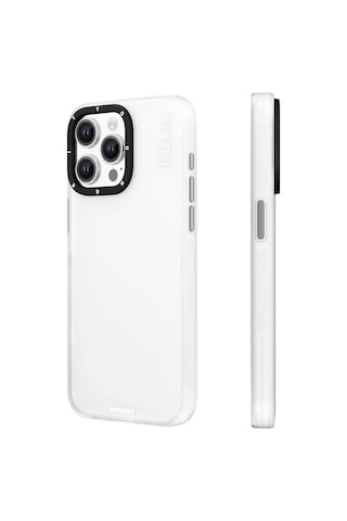Apple Uyumlu iPhone 15 Pro Max Kılıf Buzlu Mat Tasarım Youngkit Hidden Sand Serisi Kapak Siyah