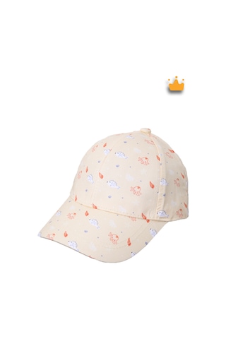 Kitti 1-3 Yaş 50cm Kız Bebek Çocuk Yazlık Desenli Ayarlanabilir Şapka Kep Y2310003 Sarı