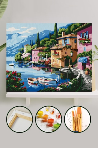 Sayılarla Boyama Tuval Seti 40x50 Cm - Deniz Evler