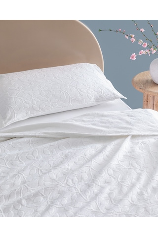 Chantal Tek Kişilik Yatak Örtüsü 8684427016947 Beyaz