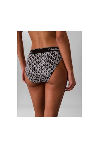 Calvin Klein Kadın Marka Logolu Elastik Bel Bantlı Siyah-beyaz Bikini Altı Lv00q61132 32n-15957 Siyah - Beyaz