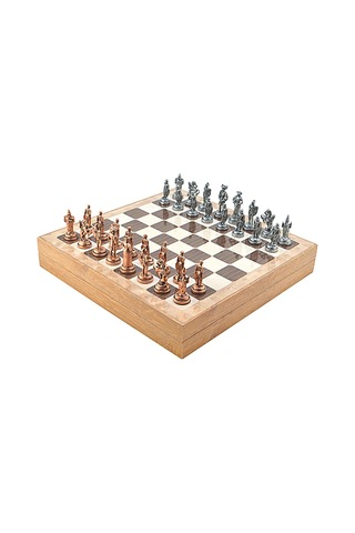 Gifthome Orta Boy Metal İspanyol Satranç Takımı Antik Ve Rustik D