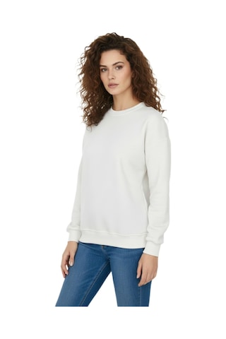 Baglan Kadın Spor Sıfıryaka Sweatshirt Bgl-st05061 Krem
