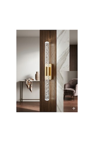 Bubblelight Medium 40 Cm Modern Tasarım Led Aplik - Duvar Lambası - Gold - Elektrikli - Beyaz Led Gold