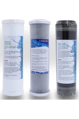 İhlas Aura Cebilon Açık Kasa Lüx 10" Su Arıtma Ön Filtre Seti 3'lü