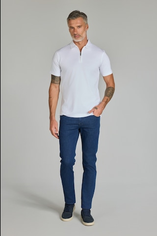 Bisse Fermuarlı Polo Yaka Beyaz Erkek Tshirt Ts25y25107 D01 Beyaz