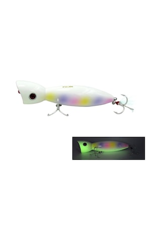 La-nina Maket Balık Su Üstü Popper - 018 Pearl Rainbow Glow