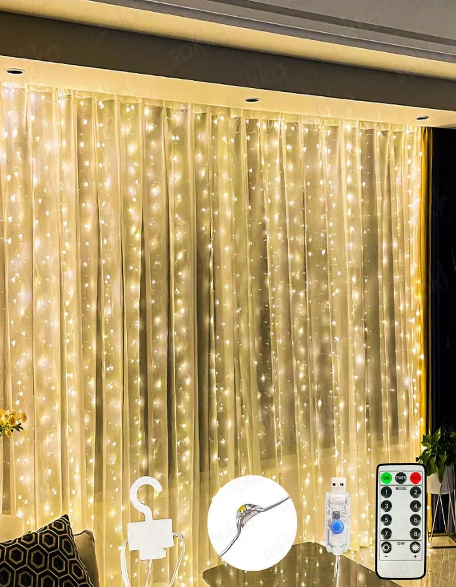 Lesnyak Usb Beyaz Sıcak Işık Perdesi Işıklandırma 189643420 Beyaz Sıcak