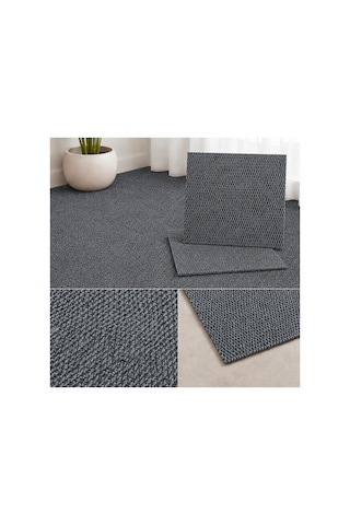 Karo Halı Modüler Yer Halısı Ev Ofis Oda Salon Koridor Antre Zemin Kaplama 50x50 Cm Gri