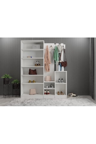 Teos Portmanto Vestiyer Beyaz180 CM