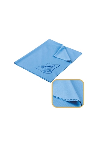 Polikur 3220 Universal Mikrofiber Cam Temizlik Bezi 40X50 Cm Mavi 1 Adet