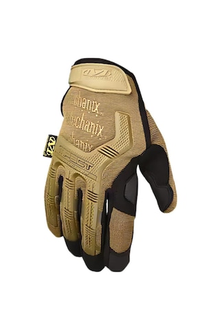 Single Sword Mechanix Tam Parmak Taktik Eldiven, Darbe Emici İş Eldiveni, Dokunmatik Özellikli Motosiklet&spor Eldiveni, Unisex Xl-bej