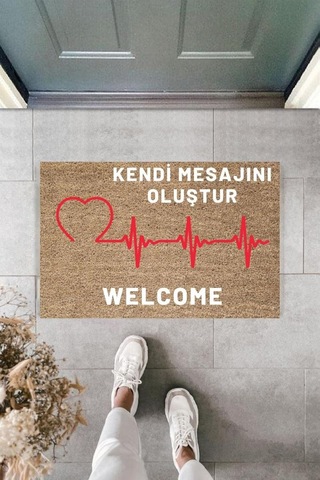 Dijital Baskı Kişiye Özel İç Kapı Dekorasyon Paspas Ps11274