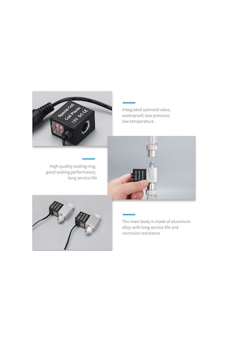 Geeroyoo Yeni Nesil Akvaryum Co2 Elektromanyetik Valf - Çift Başlı, 12v Çıkış, 6kg Basınç Dayanıklı, Enerji Tasarruflu Diğer