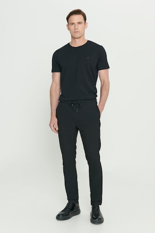 Ac&Co / Altınyıldız Classics Slim Fit Dar Kesim Beli Bağlamalı Yan Cepli Erkek Pantolon - Siyah
