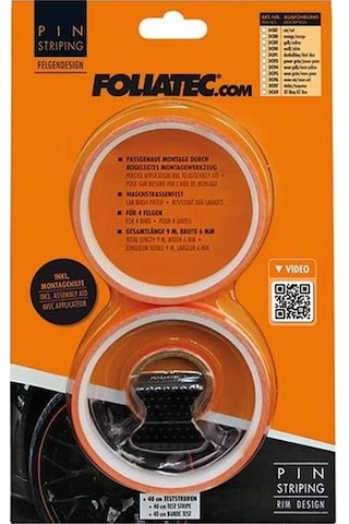 Foliatec Jant Şerit Seti Ve Montaj Aparatı 215x4cm-6mm Turuncu