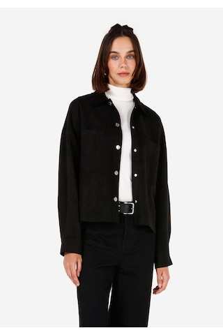 Colin's Colins Regular Fit Shirt Neck Kadın Siyah Uzun Kol Gömlek Cl1071156 Q1.v1 Blk Siyah