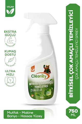 Bitkisel Çok Amaçlı Temizleyici 750 Ml Leke Çıkarıcı, Yağ Sökücü, Yüzey Temizleyici Tekli