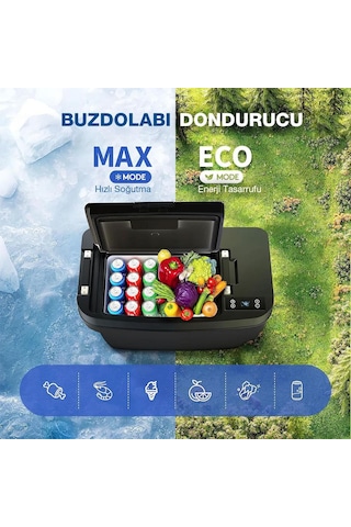 Acopower T35 12/24volt 33litre Tesla Model Y İle Uyumlu Kompresörlü Outdoor Oto Buzdolabı