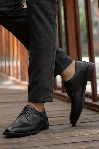 Daxtors D02018 Günlük Ortopedik Erkek Hakiki Deri Klasik Ayakkabı Siyah