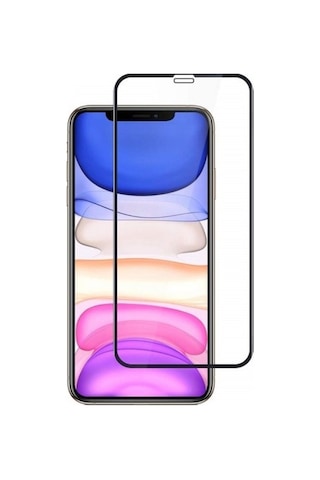 Bzontech Apple Uyumlu iPhone 11 Ekran Koruyucu 9D Kırılmaz Cam Tam Kaplayan