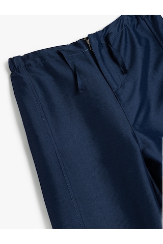 Koton Nervürlü Cepli Geniş Paça Pantolon Lacivert 5wkg40087aw Lacivert