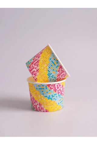 Laren Kıvamlı Kremalı Çorbalar, Yemekler Ve Lezzetler İçin Kapaklı Kağıt Tek Kullanımlık Kase 330ml 90'lı 372753676