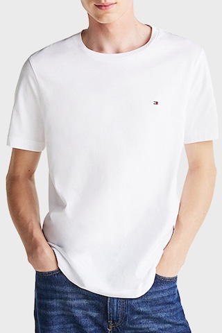 Tommy Hilfiger Erkek T Shirt Mw0mw37267 Ybr Beyaz Beyaz